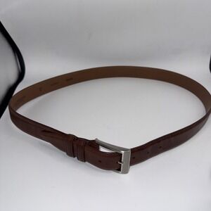 Allen Edmonds Italian Calfskin Brown Leather Belt 39506 Mens Size 44